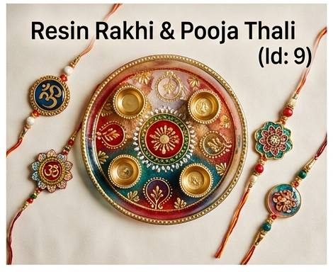 Resin Rakhi & Pooja Thali