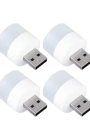 Editrix Mini USB LED 1W Bulb (Pack of 5) - Portable USB Night Lamp & Power Bank Light
